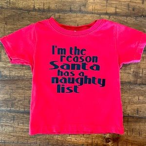 ⚡️3/$20 Santa Christmas Shirt, 12 months baby holiday tee🎄